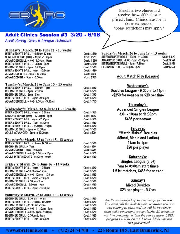 Tennis East Brunswick Racquet Club